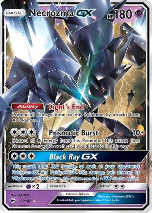 Necrozma GX (63/147) Holofoil [SM: Burning Shadows] Pokemon Single Pokémon