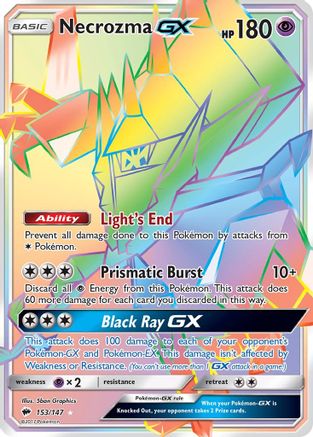 Necrozma GX (Secret) (/147) Holofoil [SM: Burning Shadows] Pokemon Single Pokémon