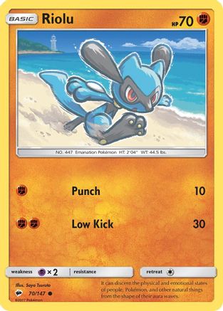 Riolu (70/147) Reverse Holofoil [SM: Burning Shadows] Pokemon Single Pokémon