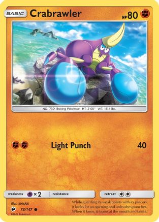 Crabrawler (73/147) [SM: Burning Shadows] Pokemon Single Pokémon