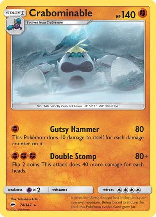 Crabominable (/147) [SM: Burning Shadows] Pokemon Single Pokémon