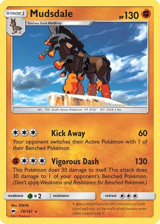 Mudsdale (/147) Reverse Holofoil [SM: Burning Shadows] Pokemon Single Pokémon