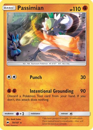 Passimian (/147) Reverse Holofoil [SM: Burning Shadows] Pokemon Single Pokémon
