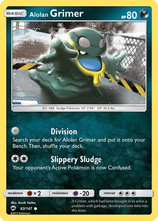 Alolan Grimer (83/147) [SM: Burning Shadows] Pokemon Single Pokémon