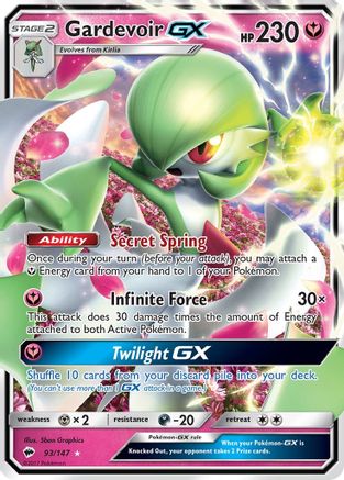 Gardevoir GX 93/147 Holofoil [SM: Burning Shadows] Pokemon Single Pokémon