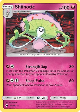Shiinotic (98/147) Reverse Holofoil [SM: Burning Shadows] Pokemon Single Pokémon