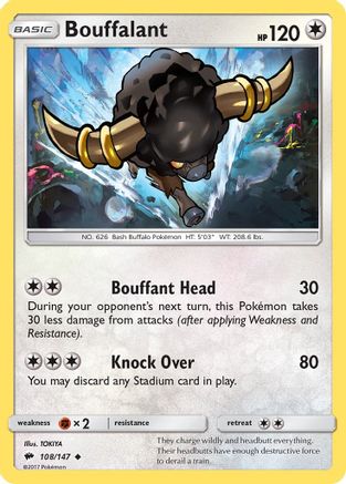 Bouffalant (108/147) [SM: Burning Shadows] Pokemon Single Pokémon