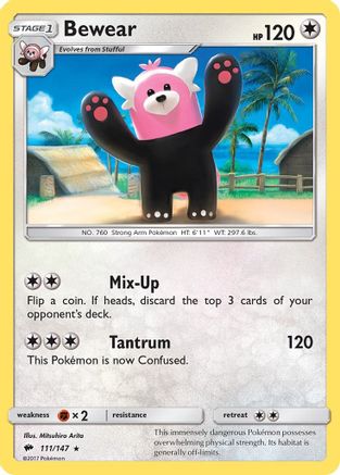 Bewear (/147) Reverse Holofoil [SM: Burning Shadows] Pokemon Single Pokémon