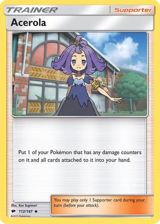 Acerola (112/147) Reverse Holofoil [SM: Burning Shadows] Pokemon Single Pokémon