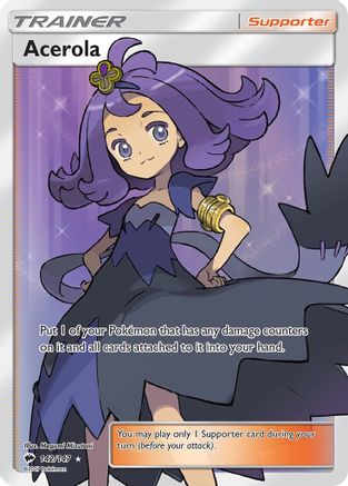 Acerola (Full Art) (142/147) - [SM: Burning Shadows] Holofoil Pokemon Single Pokémon