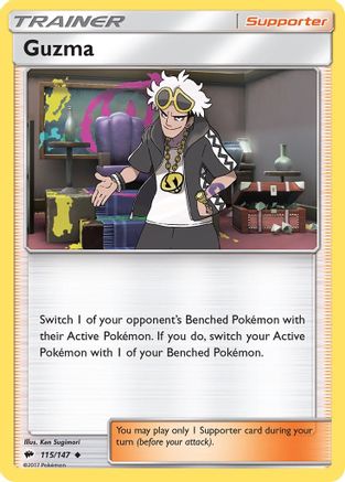 Guzma (115/147) Reverse Holofoil [SM: Burning Shadows] Pokemon Single Pokémon