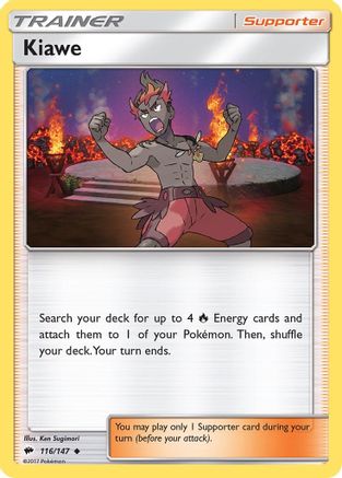 Kiawe (116/147) Reverse Holofoil [SM: Burning Shadows] Pokemon Single Pokémon