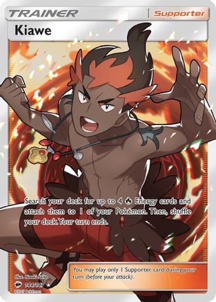 Kiawe (Full Art) (144/147) Holofoil [SM: Burning Shadows] Pokemon Single Pokémon