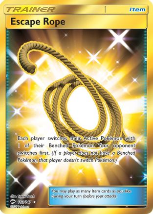 Escape Rope (Secret) 163/147 Holofoil [SM: Burning Shadows] Pokemon Single Pokémon