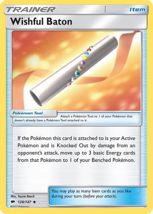 Wishful Baton (128/147) Reverse Holofoil [SM: Burning Shadows] Pokemon Single Pokémon