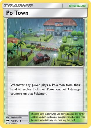 Po Town (121/147) Reverse Holofoil [SM: Burning Shadows] Pokemon Single Pokémon