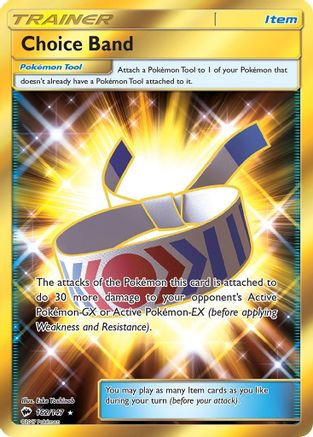 Choice Band (Secret) (/147) Holofoil [SM: Burning Shadows] Pokemon Single Pokémon