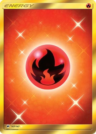 Fire Energy (Secret) (/147) Holofoil [SM: Burning Shadows] Pokemon Single Pokémon