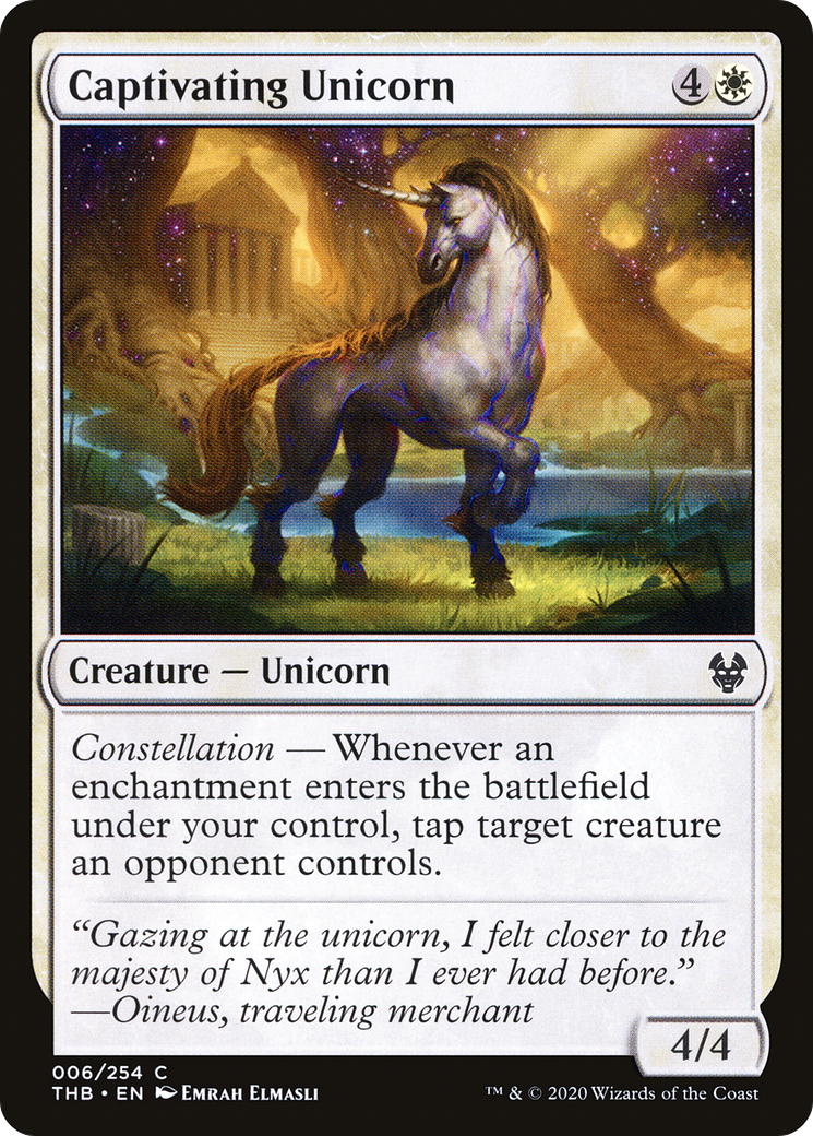 Captivating Unicorn (THB-006) [Theros Beyond Death] Foil MTG Single Wizards of the Coast