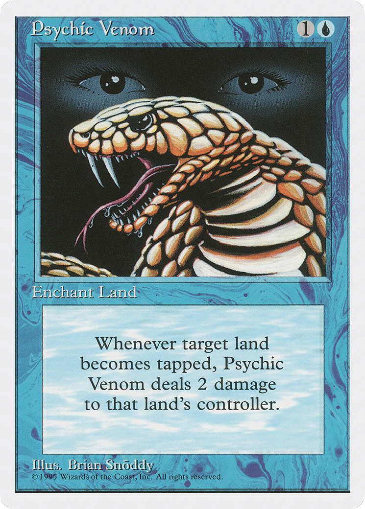 Psychic Venom (4ED-096) [Fourth Edition] MTG Single Wizards of the Coast