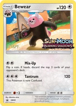 Bewear - SM49 (Prerelease) [Staff] () Holofoil [SM: Black Star Promos] Pokemon Single Pokémon