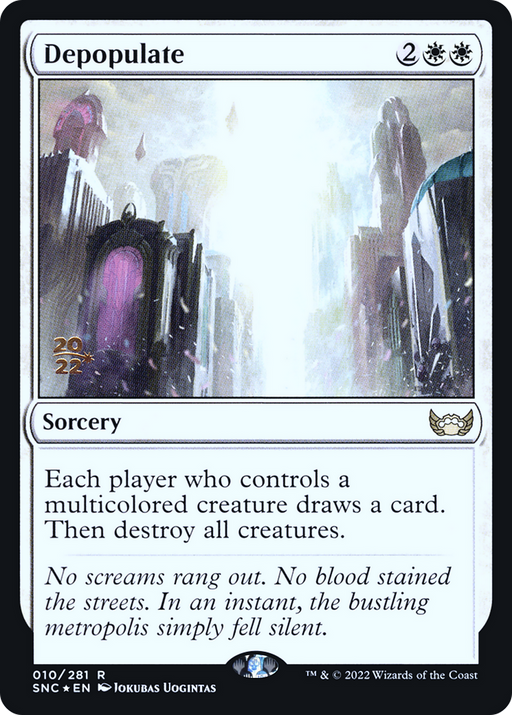 Depopulate (PRE-10S) [Streets of New Capenna Promos] Foil MTG Single Wizards of the Coast