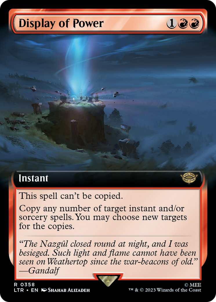 Display of Power (LTR-358) [The Lord of the Rings: Tales of Middle-earth] (Extended Art) MTG Single Wizards of the Coast