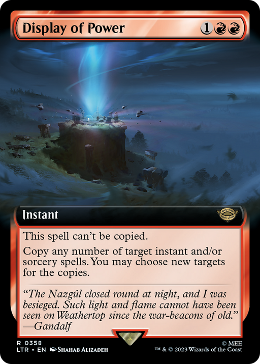 Display of Power (LTR-358) [The Lord of the Rings: Tales of Middle-earth] (Extended Art) MTG Single Wizards of the Coast