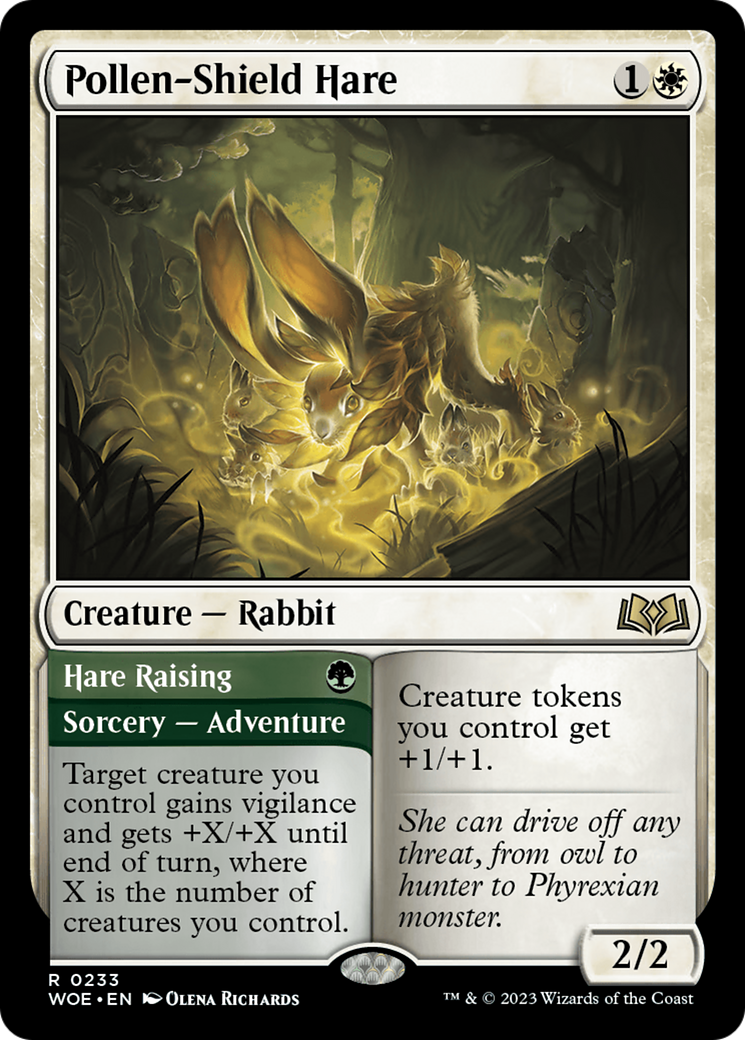 Pollen-Shield Hare (WOE-233) [Wilds of Eldraine] Foil MTG Single Wizards of the Coast