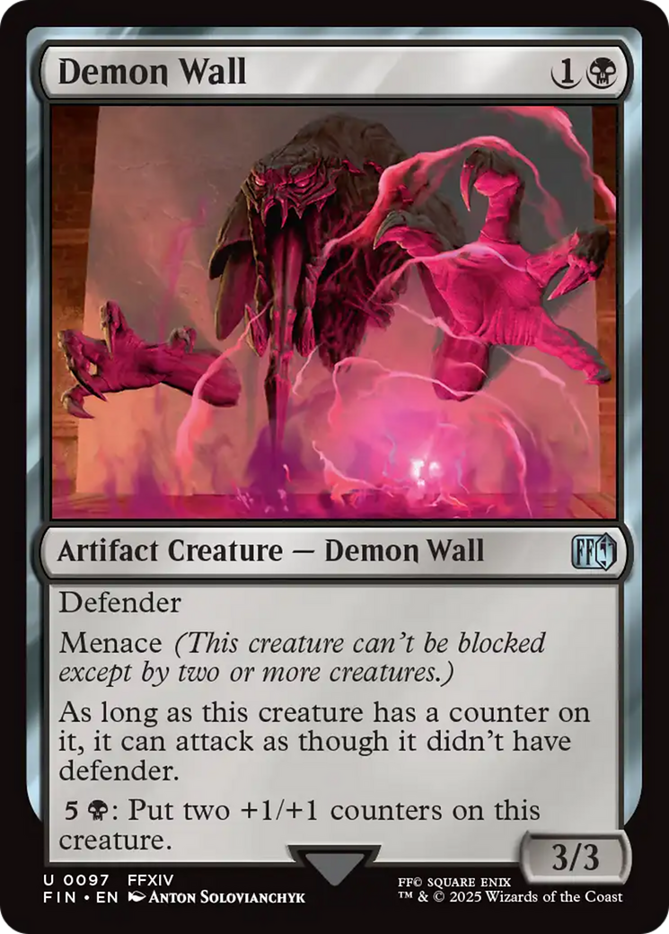 Demon Wall (FIN-097) [FINAL FANTASY] Foil MTG Single Wizards of the Coast