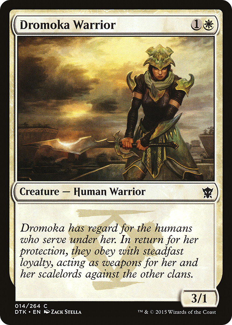 Dromoka Warrior (DTK-014) [Dragons of Tarkir] MTG Single Wizards of the Coast