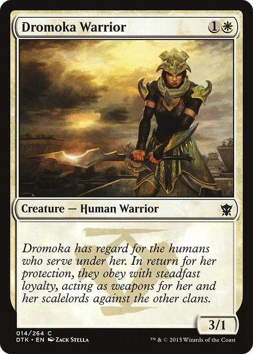 Dromoka Warrior (DTK-014) [Dragons of Tarkir] MTG Single Wizards of the Coast