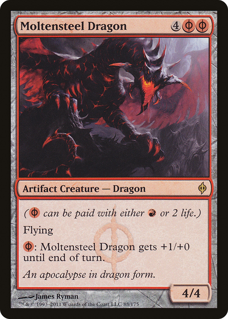 Moltensteel Dragon (NPH-088) [New Phyrexia] Foil MTG Single Wizards of the Coast