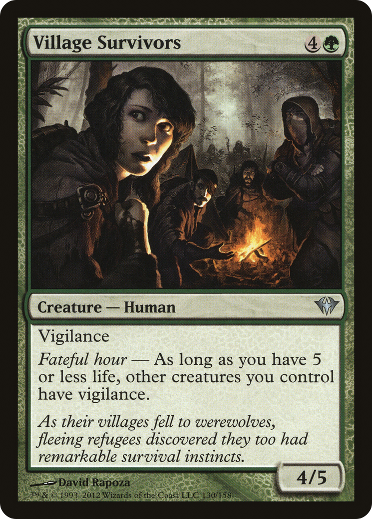 Village Survivors (DKA-130) [Dark Ascension] MTG Single Wizards of the Coast