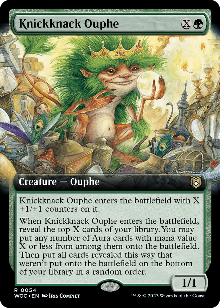 Knickknack Ouphe (WOC-054) [Wilds of Eldraine Commander] (Extended Art) MTG Single Wizards of the Coast