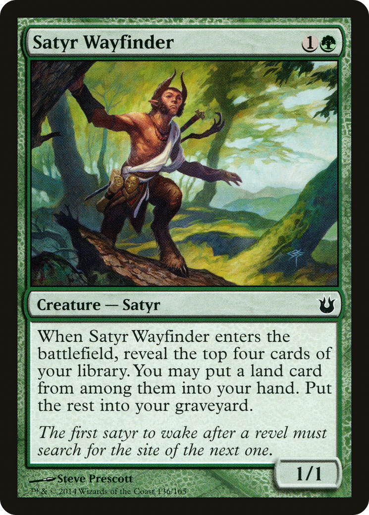 Satyr Wayfinder (BNG-136) [Born of the Gods] MTG Single Wizards of the Coast
