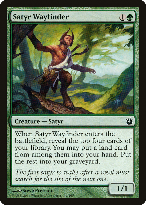 Satyr Wayfinder (BNG-136) [Born of the Gods] MTG Single Wizards of the Coast