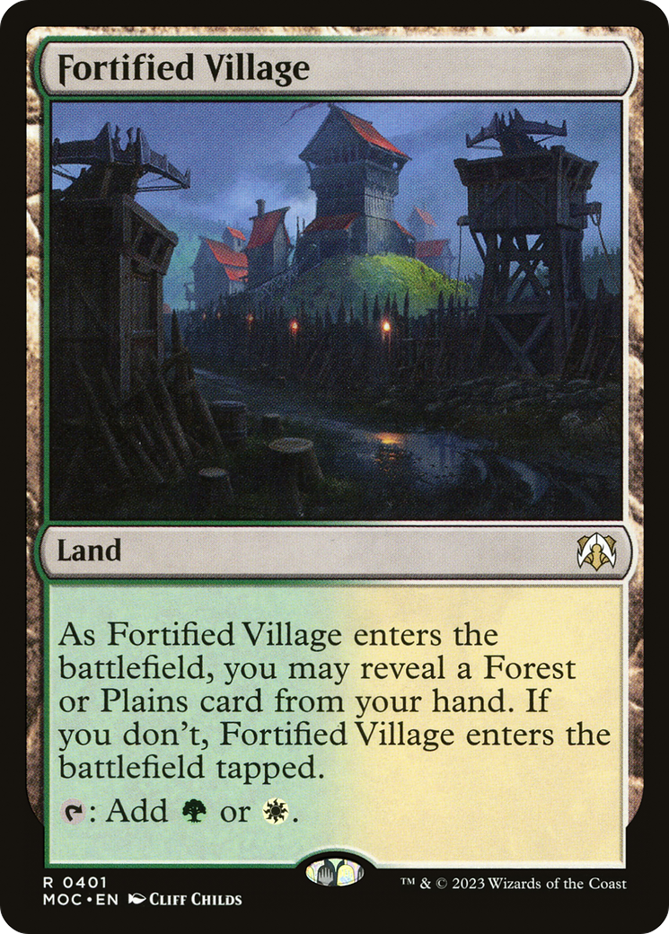 Fortified Village (MOC-401) [March of the Machine Commander] MTG Single Wizards of the Coast