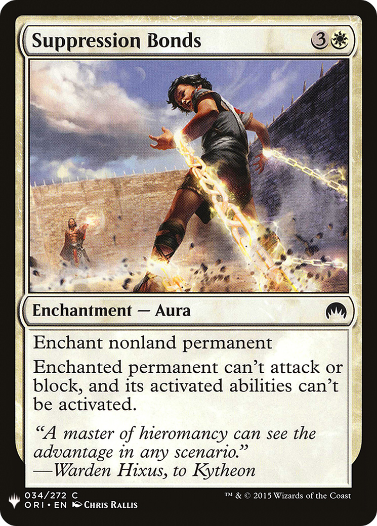Suppression Bonds (LIST-ORI-34) [Mystery Booster] The List MTG Single Wizards of the Coast