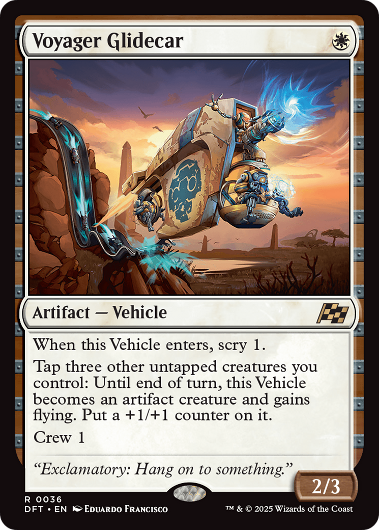 Voyager Glidecar (DFT-036) [Aetherdrift] Foil MTG Single Wizards of the Coast