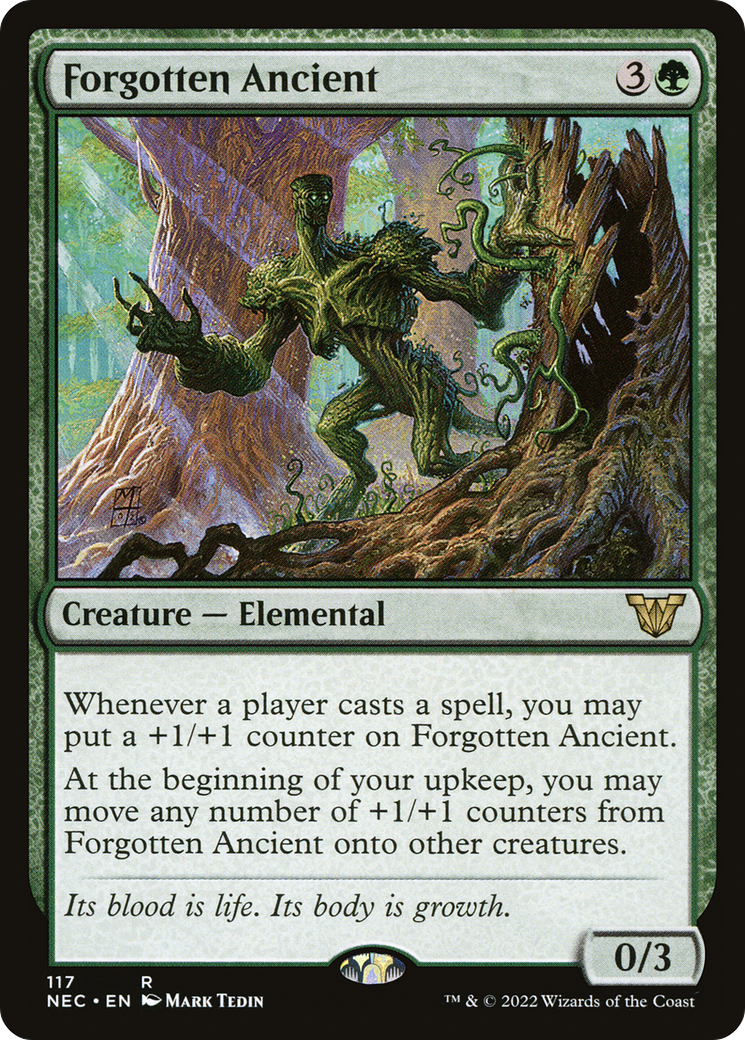 Forgotten Ancient (NEC-117) [Neon Dynasty Commander] MTG Single Wizards of the Coast