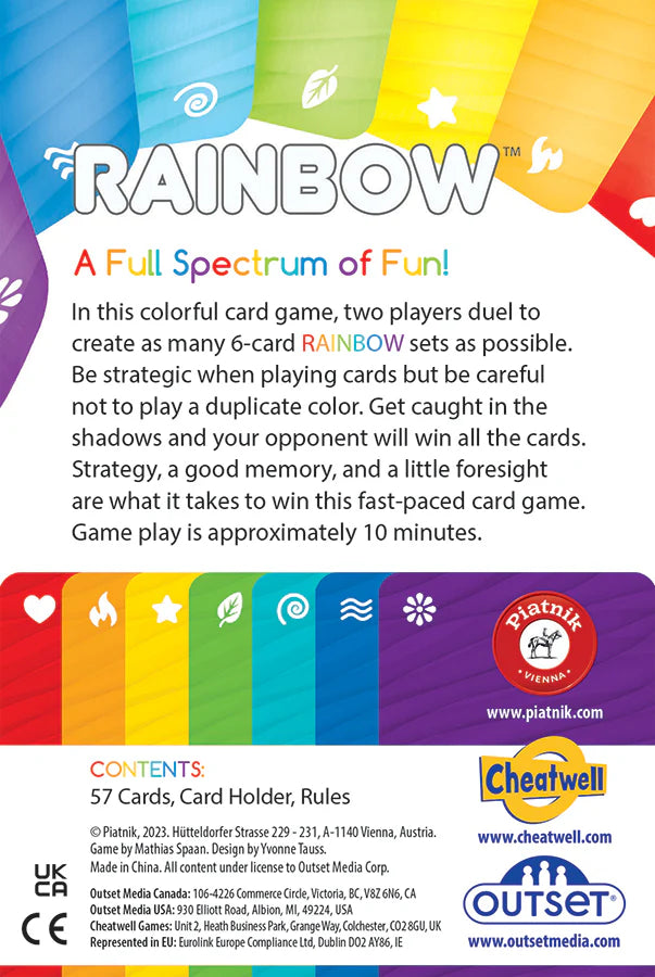 Rainbow (Card Game) Board Games Outset   