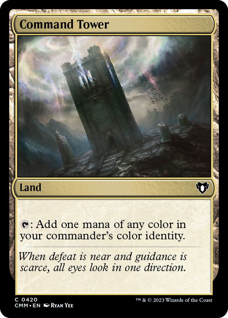 Command Tower (CMM-420) [Commander Masters] Foil MTG Single Wizards of the Coast