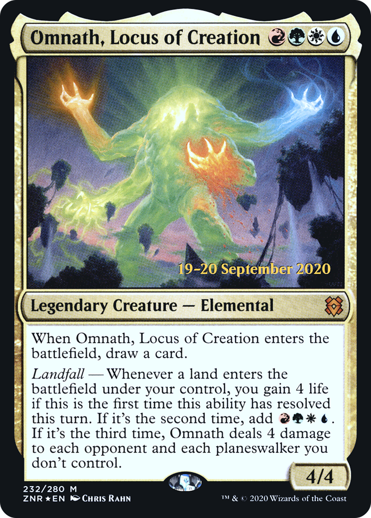 Omnath, Locus of Creation (PRE-232) [Zendikar Rising Promos] Foil MTG Single Wizards of the Coast