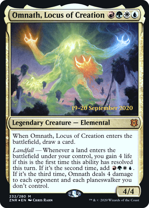 Omnath, Locus of Creation (PRE-232) [Zendikar Rising Promos] Foil MTG Single Wizards of the Coast