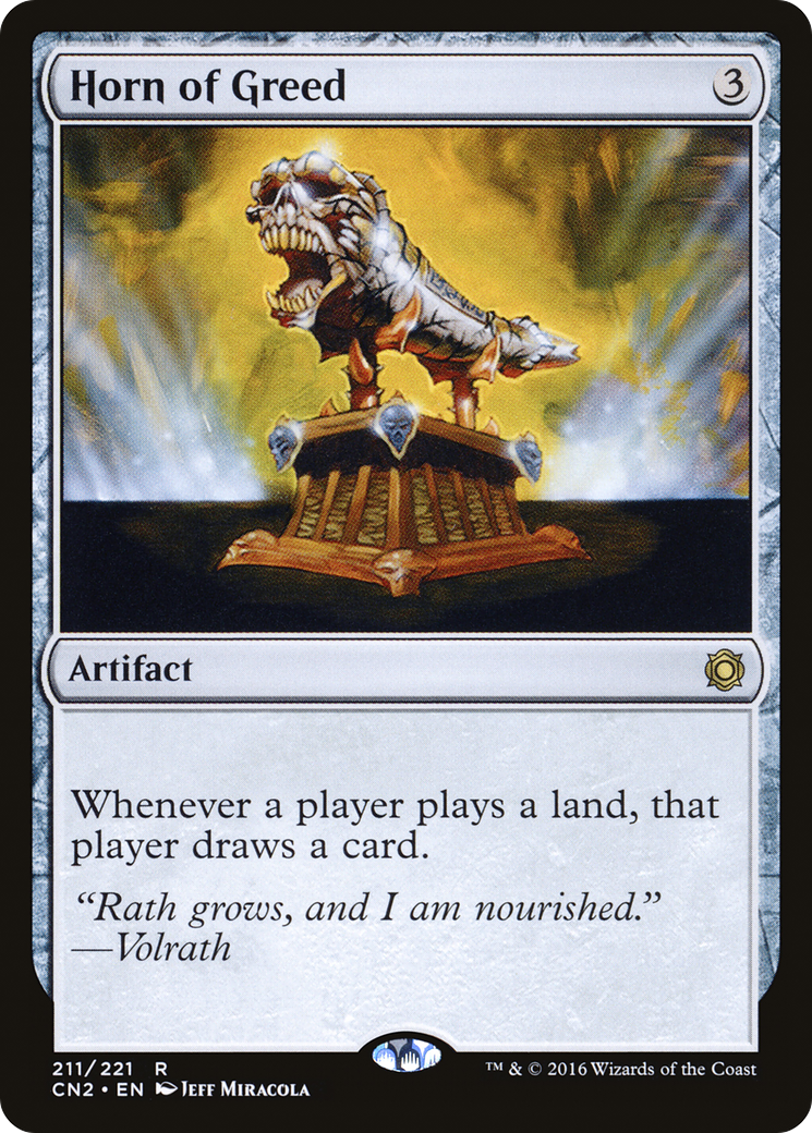 Horn of Greed (CN2-211) [Conspiracy: Take the Crown] MTG Single Wizards of the Coast