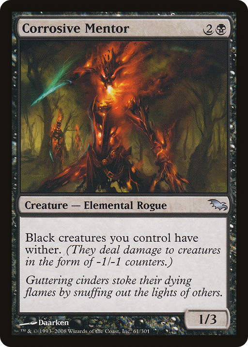 Corrosive Mentor (SHM-061) [Shadowmoor] MTG Single Wizards of the Coast