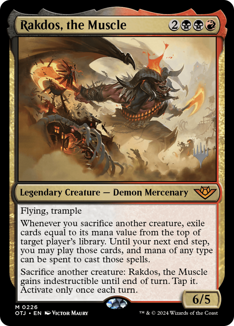 Rakdos, the Muscle (POTJ-226P) [Outlaws of Thunder Junction Promos] Foil MTG Single Wizards of the Coast