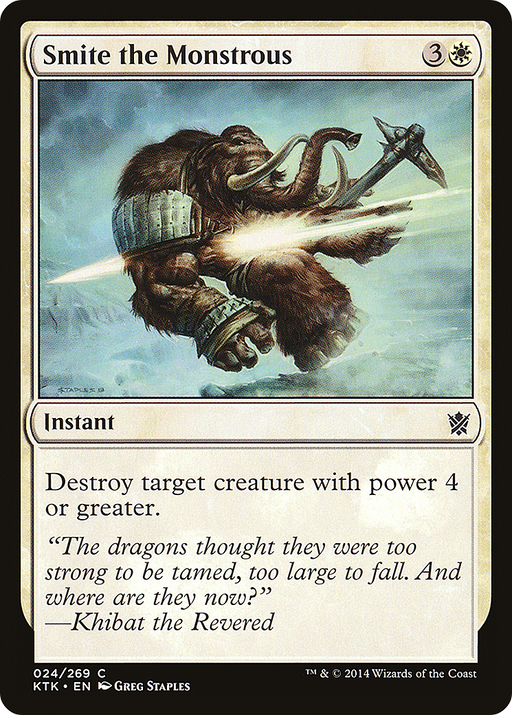 Smite the Monstrous (KTK-024) [Khans of Tarkir] Foil MTG Single Wizards of the Coast