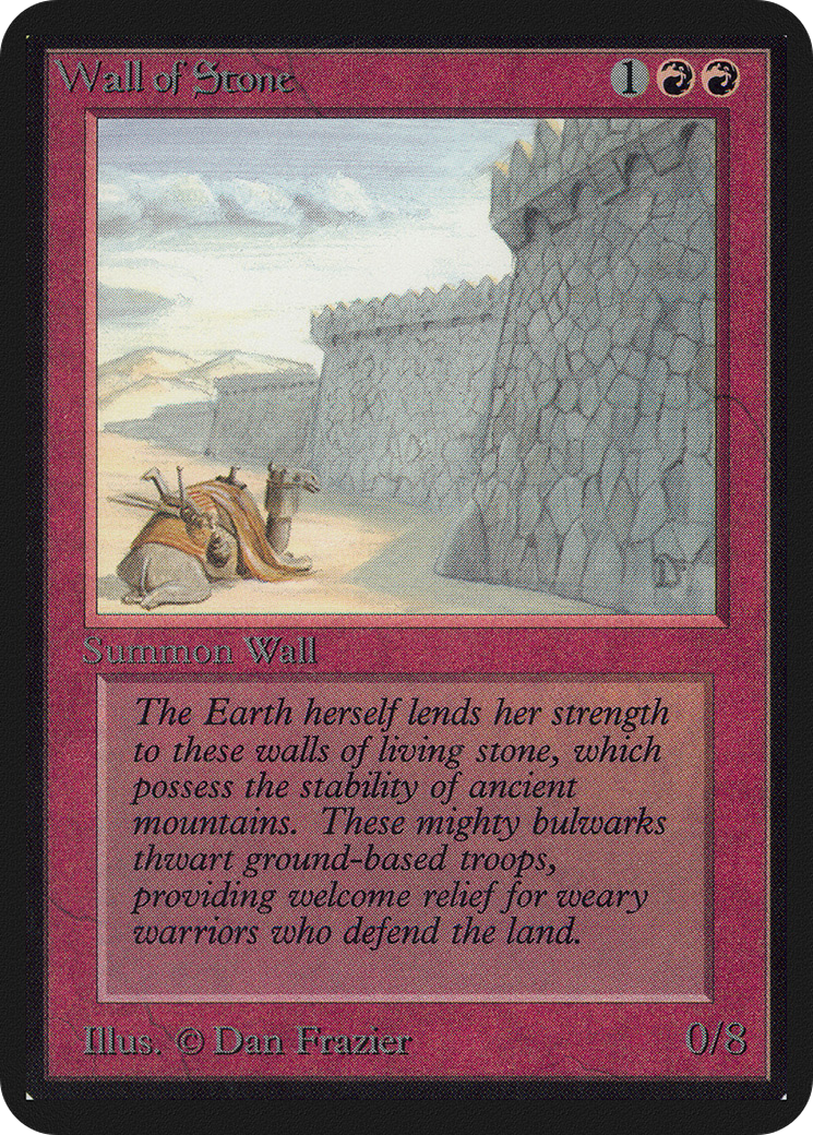 Wall of Stone (LEA-182) [Oldschool] Limited Edition Alpha MTG Single Wizards of the Coast